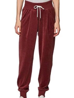 Nike Velour High Waisted Joggers Maroon - Women's Size L EUC